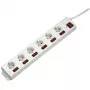 Hama 00137239 Socket Line 6-fach Steckdosenleiste, einzeln schaltbar, Weiß