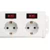 Hama 00137239 Socket Line 6-fach Steckdosenleiste, einzeln schaltbar, Weiß