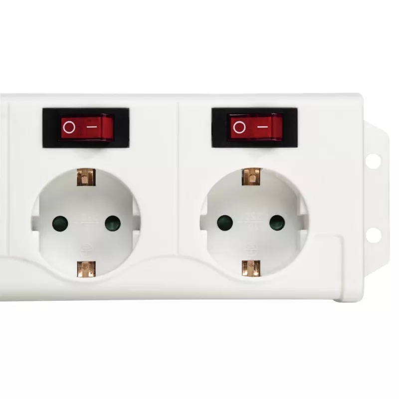 Hama 00137239 Socket Line 6-fach Steckdosenleiste, einzeln schaltbar, Weiß