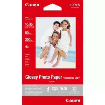 Canon GP-501 Glossy Photo Paper 4x6 Zoll - 50 Blatt, Glanz, 200 g/m², Inkjet, 50 Blatt, 102 mm, 152 mm