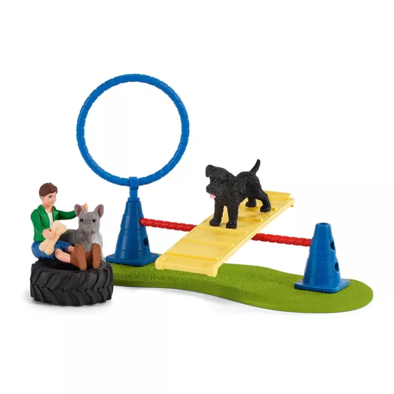 schleich Farm Life Welpen-Agility-Training, Farm World, 3 Jahr(e), Mehrfarbig