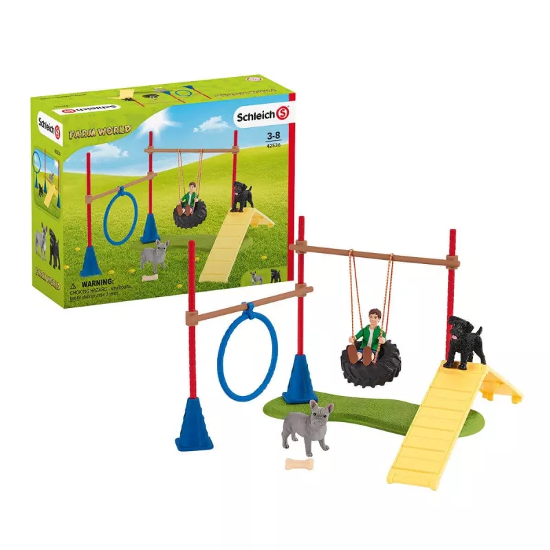 schleich Farm Life Welpen-Agility-Training, Farm World, 3 Jahr(e), Mehrfarbig