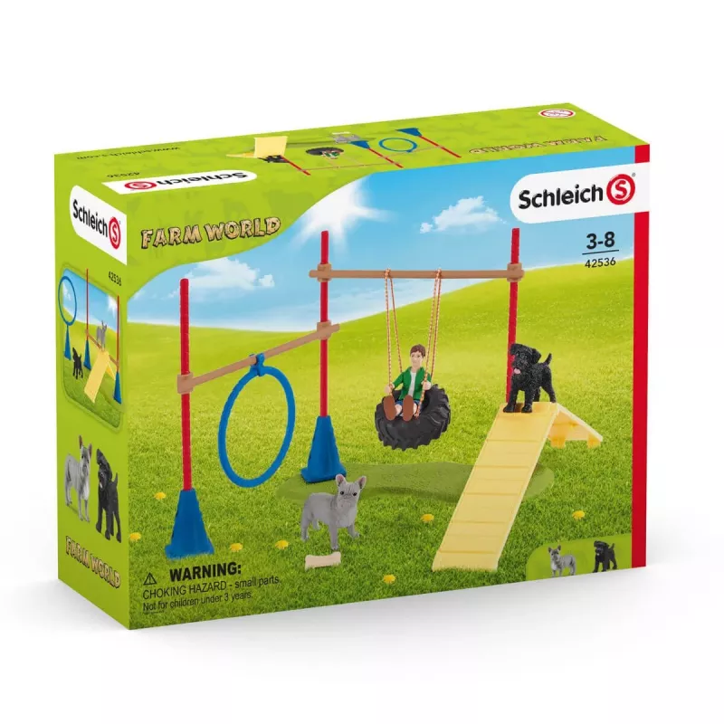 schleich Farm Life Welpen-Agility-Training, Farm World, 3 Jahr(e), Mehrfarbig