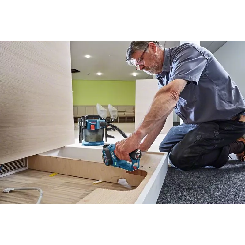 Bosch GHO 12V-20 Professional 06015A7001 Akku-Hobel, 12 V, 2x Li-Ionen-Akku 3,0 Ah, Blau/Schwarz
