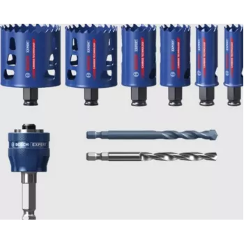 Bosch 2 608 900 445 Expert Tough Material Lochsägen-Set, 9-teilig, mit Power Change Plus Adapter