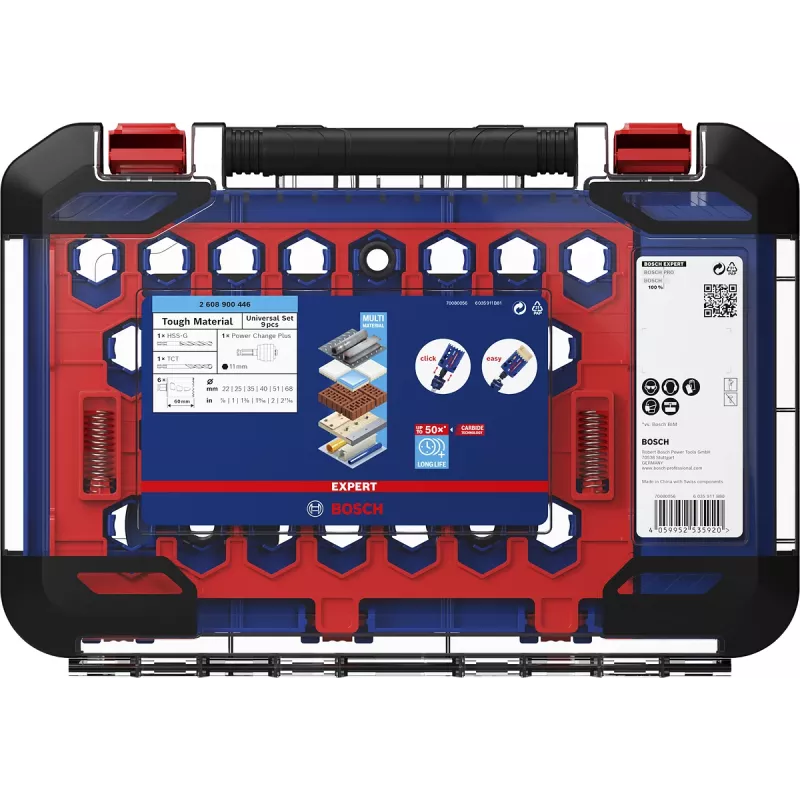 Bosch 2 608 900 448 Expert Tough Material Lochsägen-Set, 14-teilig, 20–76 mm