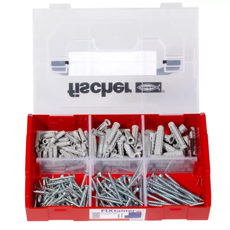 fischer FIXtainer SX Dübel- und Schrauben-Box (210 Stück)