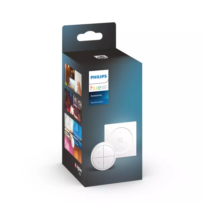 Philips Hue Tap Dial Schalter 929003500101, kabellos, HomeKit-kompatibel, Kunststoff, weiß