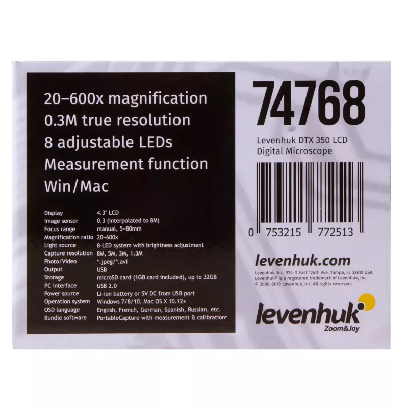 Digitalmikroskop Levenhuk DTX 350 LCD 600-fache Vergrößerung