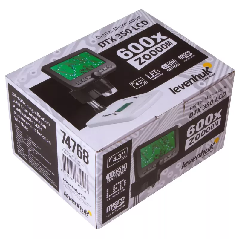 Digitalmikroskop Levenhuk DTX 350 LCD 600-fache Vergrößerung