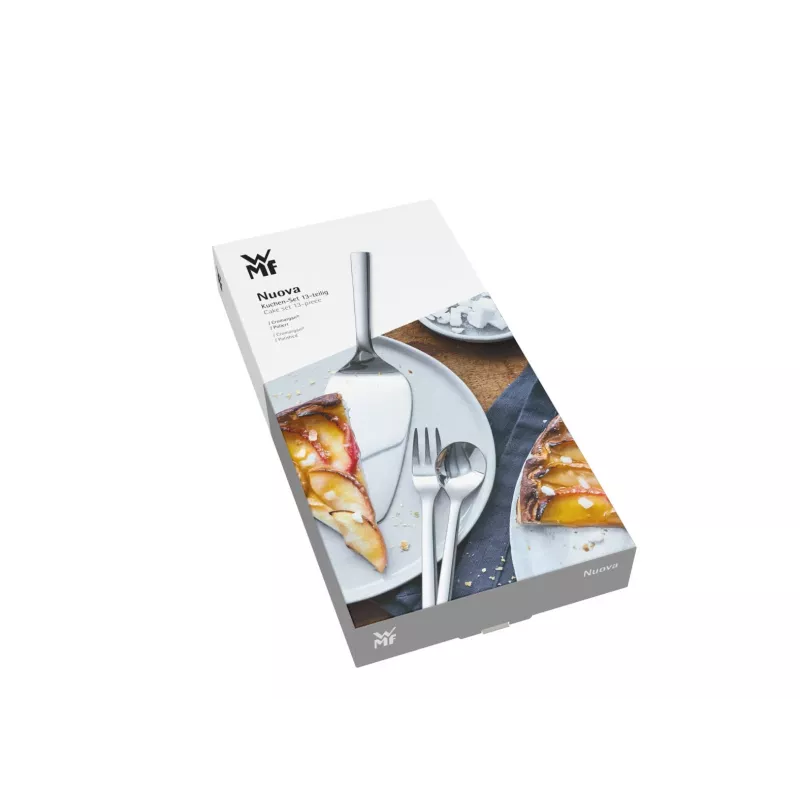 WMF Nuova 12.9137.6040 Kuchenbesteck-Set, 13-teilig, für 6 Personen, Edelstahl poliert