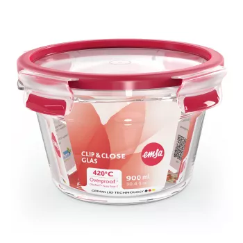 EMSA CLIP & CLOSE N10404 Runddose 0,9 L Transparent 1 Stk.