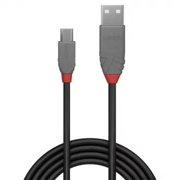 Lindy 5m USB 2.0 Typ-A auf Micro-B Kabel, Anthra Line