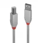 Lindy 5m USB 2.0 Typ-A-auf-B-Kabel, Anthra Line, Grau