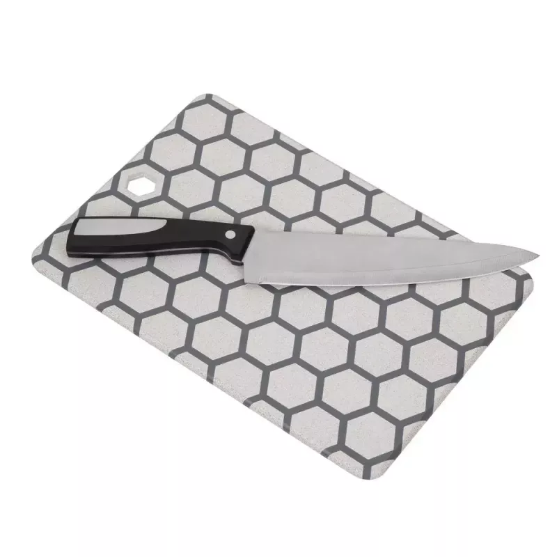 Schneidebrett RESTO 95401 rechteckig Kunststoff 138×200×8 mm grau/weiß