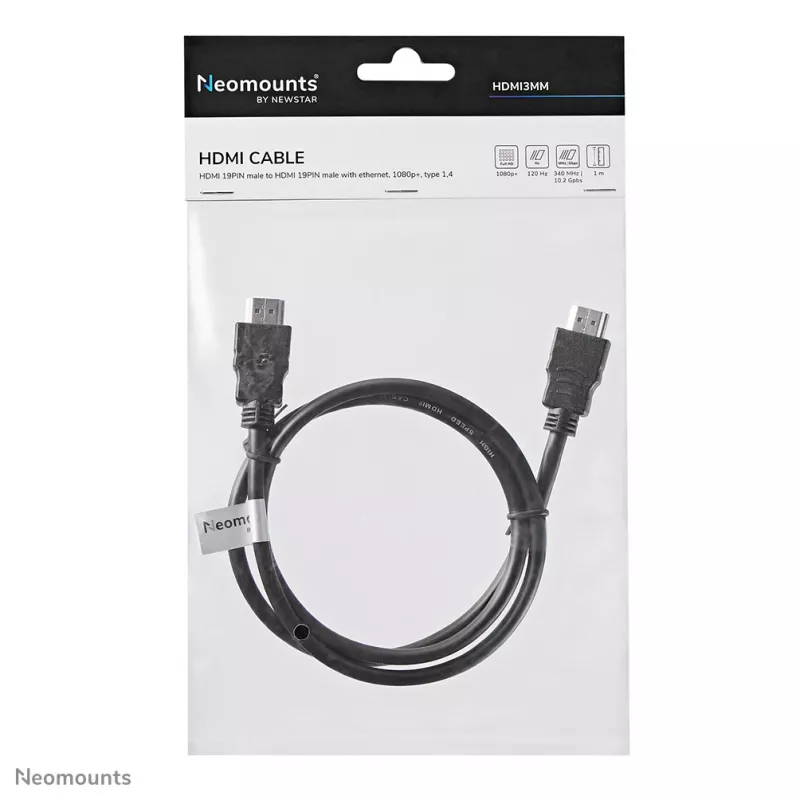 Neomounts HDMI3MM High-Speed-HDMI-1.3-Kabel, HDMI-Stecker auf HDMI-Stecker, 1 m