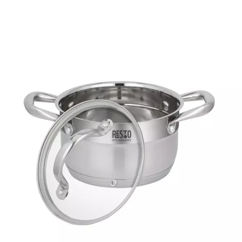 Resto Kitchenware Rigel 1,9 l runder Topf aus Edelstahl