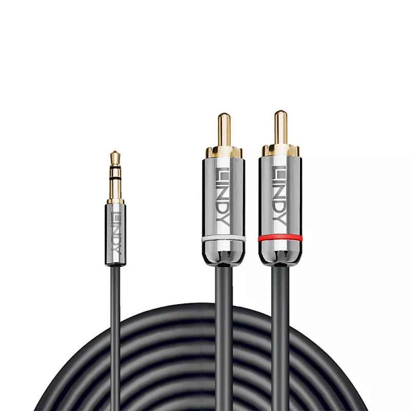 Lindy 10m 3,5mm auf Cinch Audiokabel, Cromo Line