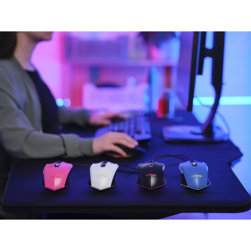 Trust GXT109B FELOX Maus Gaming Beidhändig USB Typ-A 6400 DPI
