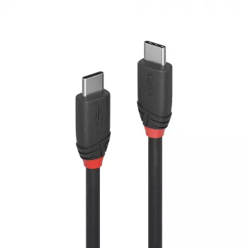 Lindy 1m USB 3.2 Typ C auf C Kabel, 20 Gbit/s, Black Line