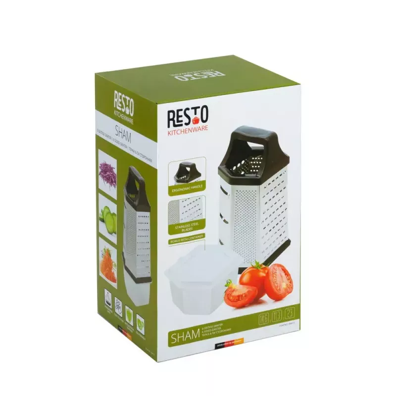 Kastenreibe Resto Kitchenware 95413 Schwarz Edelstahl