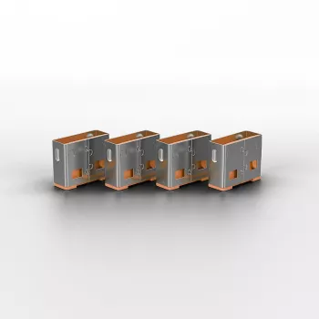 Lindy USB-Port-Blocker (ohne Schlüssel) - 10er-Pack, Farbcode: Orange