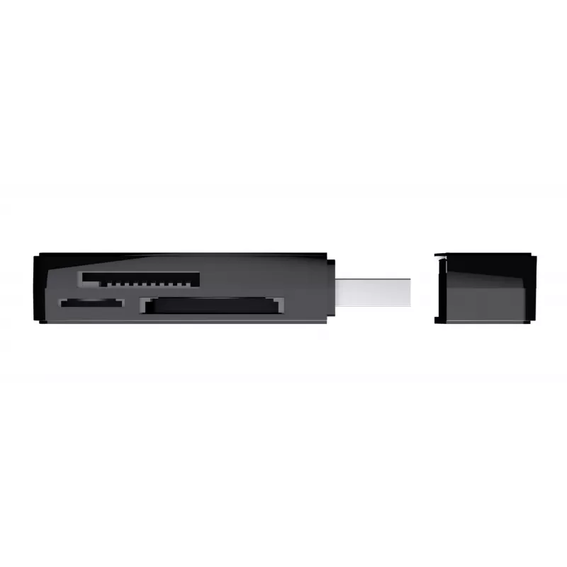 Trust Nanga 21935 Kartenleser, USB 3.1 Gen 1, Typ-A, SD/microSD/MS, Schwarz