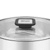 Resto Kitchenware Anser 2,5 l runder Kochtopf, schwarz, Edelstahl