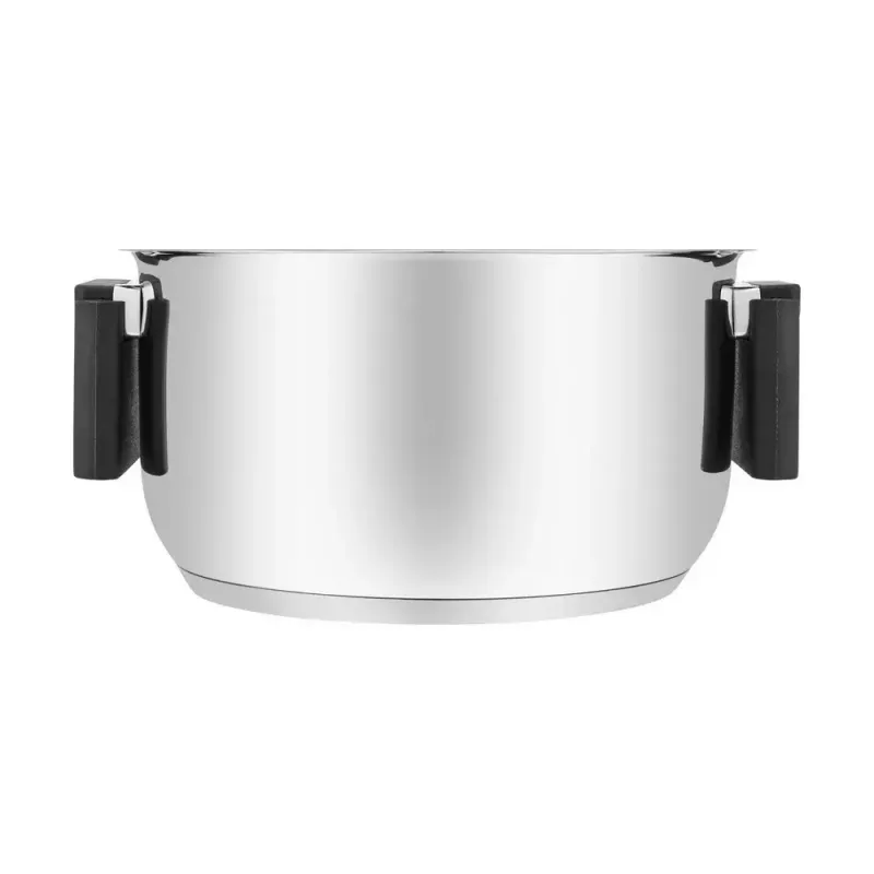 Resto Kitchenware Anser 2,5 l runder Kochtopf, schwarz, Edelstahl
