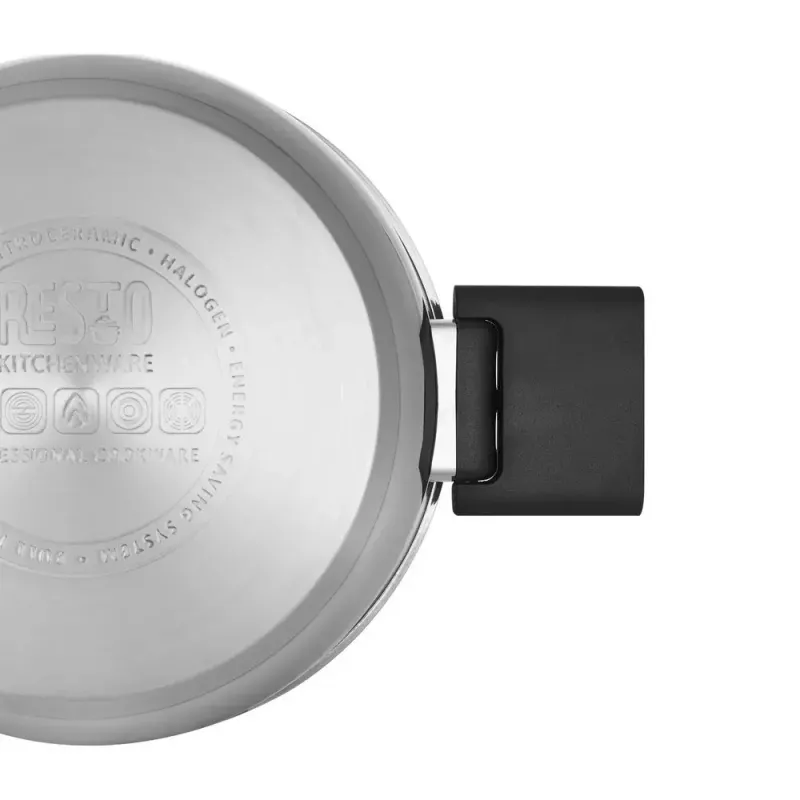 Resto Kitchenware Anser 2,5 l runder Kochtopf, schwarz, Edelstahl