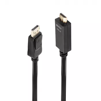 Lindy 5m DisplayPort auf HDMI 10.2G Kabel, 5 m, DisplayPort, HDMI Typ A (Standard), Stecker, Stecker, 3840 x 2160 Pixel