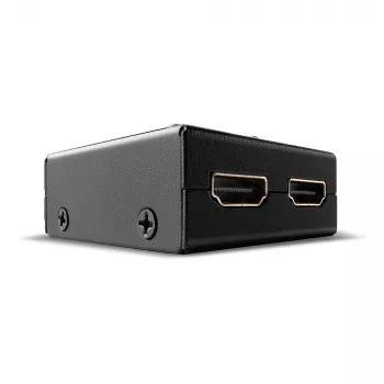 Lindy 2 Port HDMI 18G Bi-Direktionaler Umschalter, HDMI, Metall, Schwarz, 60 Hz, 18 Gbit/s, 3840 x 2160 Pixel