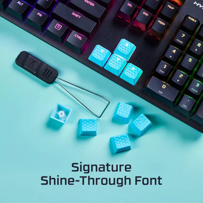 Tastaturkappe HyperX Rubber Keycaps Gaming-Zubehörset Rosa US-Layout für HyperX und Cherry MX-Stil-Schalter