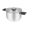 Resto Kitchenware Anser Kasserolle 3,2 l, rund, schwarz, Edelstahl