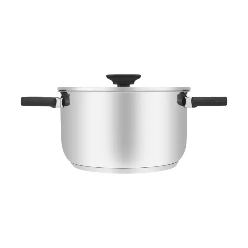 Resto Kitchenware Anser Kasserolle 3,2 l, rund, schwarz, Edelstahl