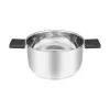 Resto Kitchenware Anser Kasserolle 3,2 l, rund, schwarz, Edelstahl