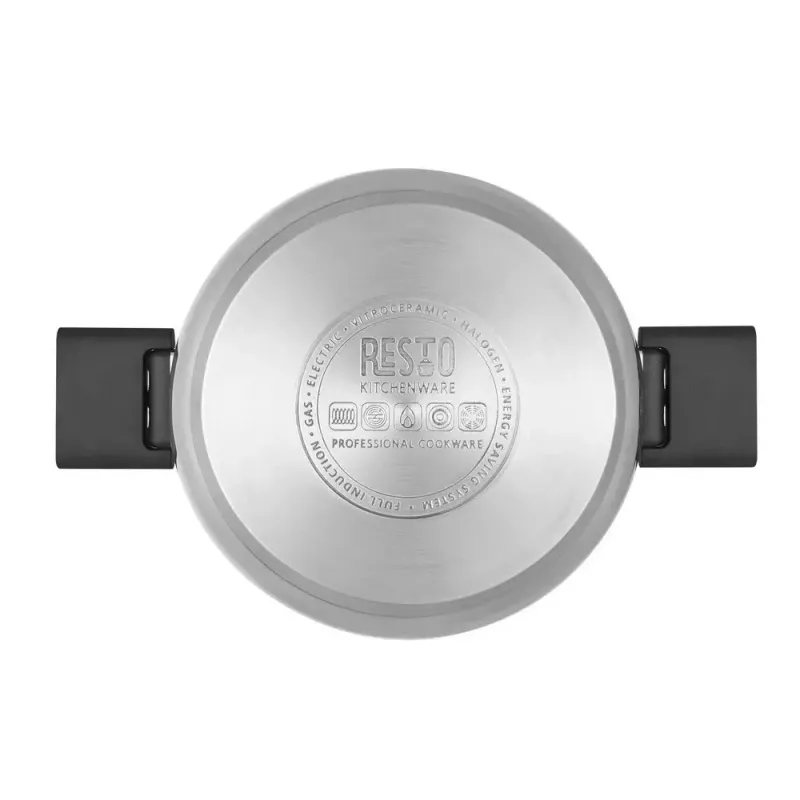 Resto Kitchenware Anser Kasserolle 3,2 l, rund, schwarz, Edelstahl