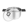Resto Kitchenware Anser Kasserolle 3,2 l, rund, schwarz, Edelstahl