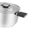 Resto Kitchenware Anser Kasserolle 3,2 l, rund, schwarz, Edelstahl