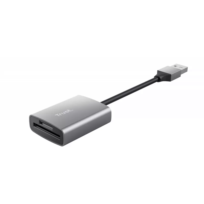 Trust Dalyx 24135 Kartenleser, USB 3.2 Gen 1, microSD/SD/SDHC/SDXC, Silber