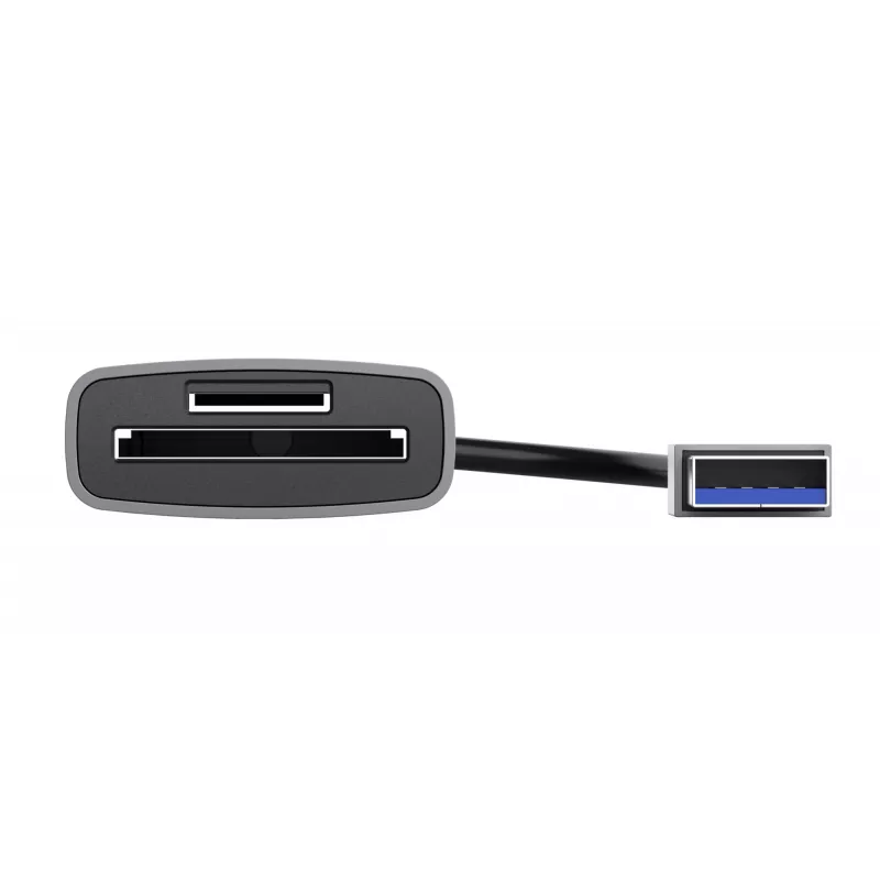 Trust Dalyx 24135 Kartenleser, USB 3.2 Gen 1, microSD/SD/SDHC/SDXC, Silber