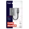 Trust Dalyx 24135 Kartenleser, USB 3.2 Gen 1, microSD/SD/SDHC/SDXC, Silber