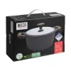 Resto Kitchenware Ran Kochtopf 2,4 l, rund, schwarz, mit Holz