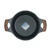 Resto Kitchenware Ran Kochtopf 2,4 l, rund, schwarz, mit Holz