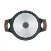 Resto Kitchenware Ran Kochtopf 2,4 l, rund, schwarz, mit Holz