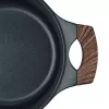 Resto Kitchenware Ran Kochtopf 2,4 l, rund, schwarz, mit Holz