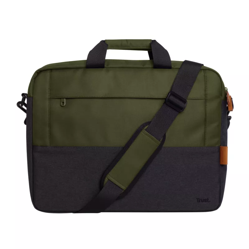 Trust Lisboa 25245 Laptop-Umhängetasche 16 Zoll (40,6 cm), Einschub von oben, Polyester, abnehmbarer Schultergurt, Grün