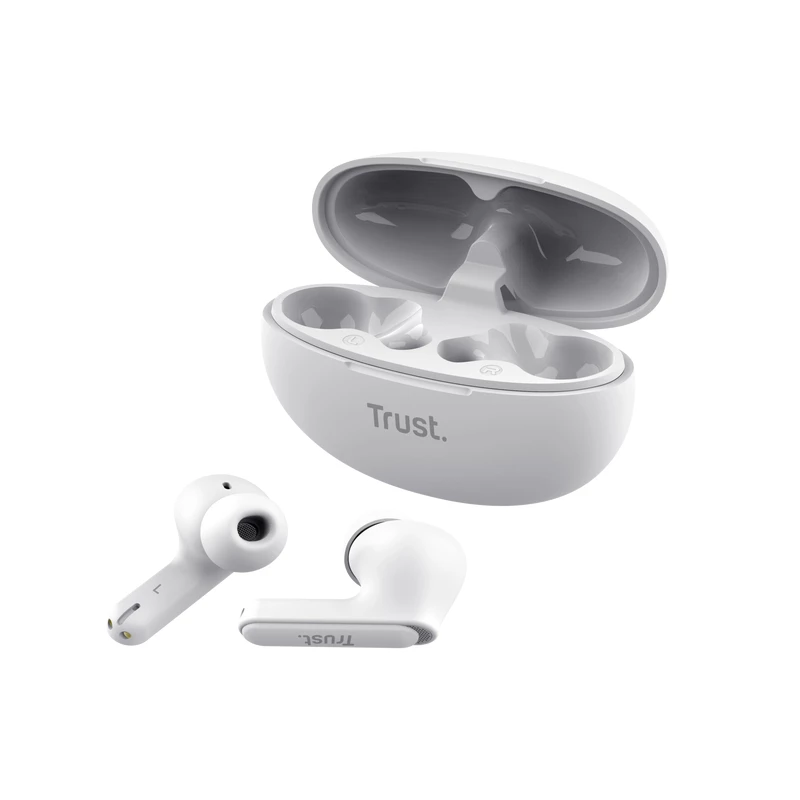Trust Yavi Headset True Wireless Stereo (TWS) In-Ear Anrufe/Musik USB Typ-C Bluetooth Weiß