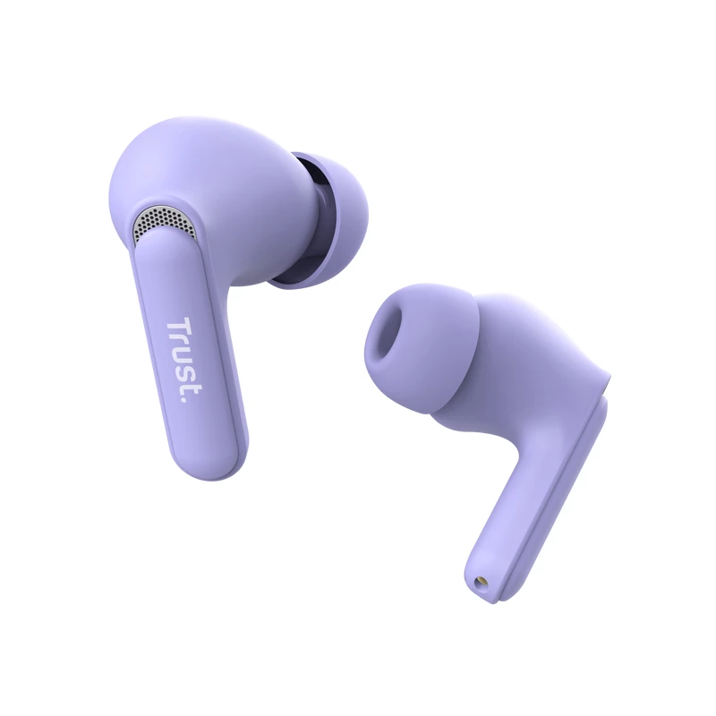 Trust Yavi 25297 Bluetooth-Ohrhörer mit ENC, Lila