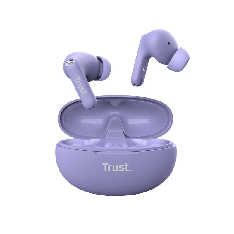 Trust Yavi 25297 Bluetooth-Ohrhörer mit ENC, Lila